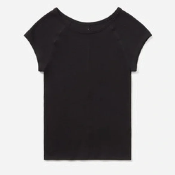 Everlane The Pima Micro Rib Cap Sleeve Tee - Picture 2 of 7